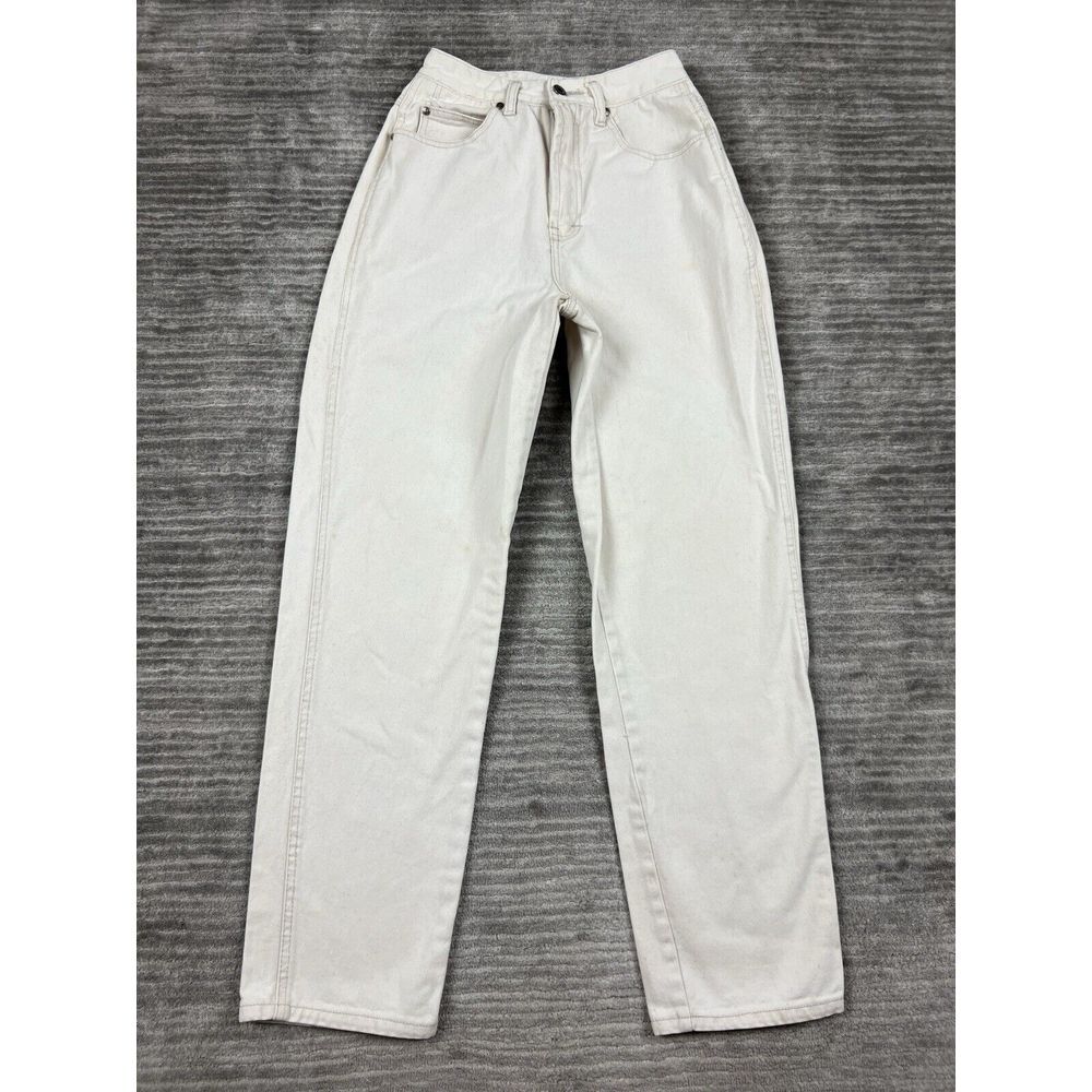 Unionbay Jeans Womens 9/10 Ivory Denim 100% Cotton Vintage Tapered